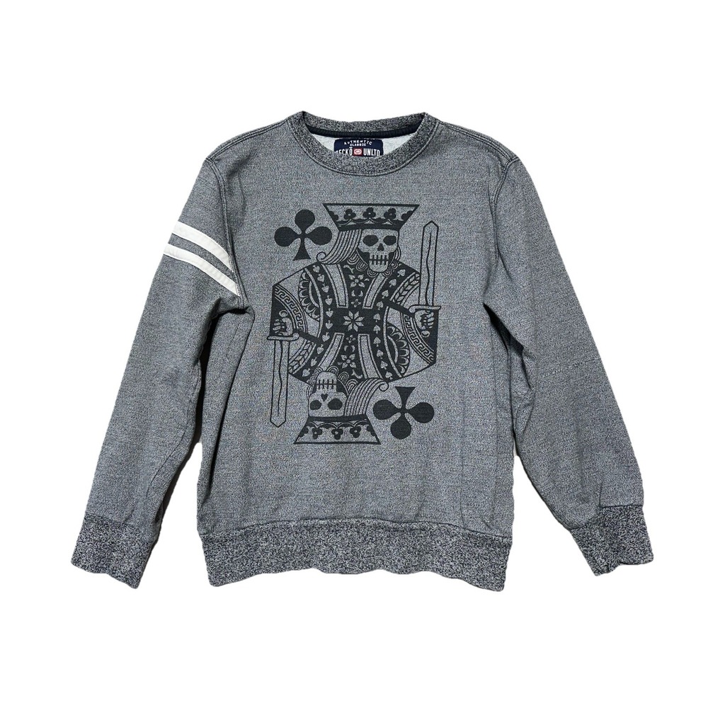 Ecko Unlimited Sweatshirt S Small Men's Count Your‎ Cards Long Sleeve Gray